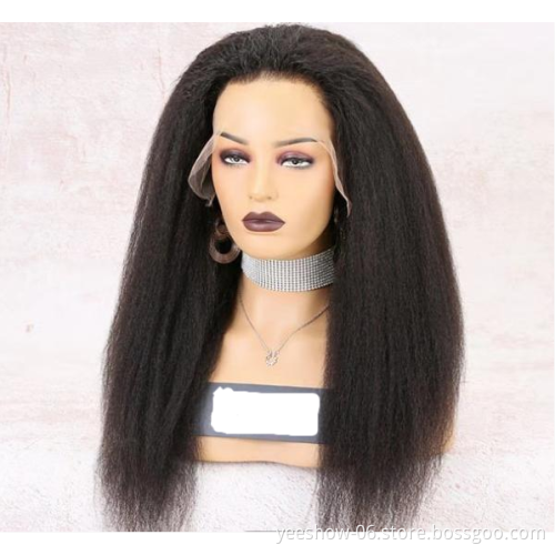 light yaki virgin 370 pegasus orange virgin synthetic with baby brown human hair lace front wig for Women